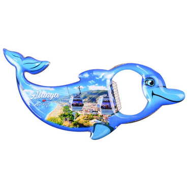 Toptan Alanya Temalı Myros Metal Yunus Açacak Magnet 102x67 mm - 7