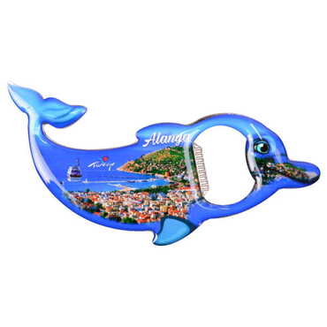 Toptan Alanya Temalı Myros Metal Yunus Açacak Magnet 102x67 mm - 9