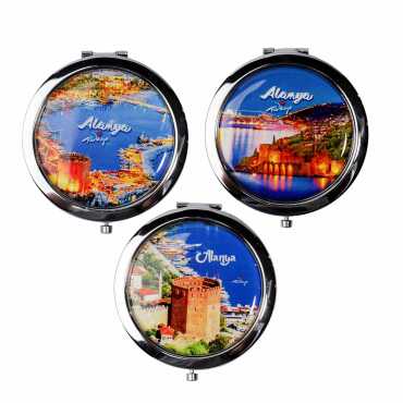 Alanya Temalı Myros Metal Yuvarlak Ayna 70x11 mm - 2