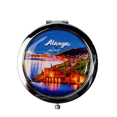 Alanya Temalı Myros Metal Yuvarlak Ayna 70x11 mm - 4