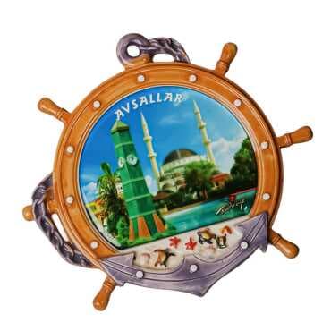 Alanya Temalı Myros Seramik Büyük Çapa Tabak 26 cm - Standart - 2
