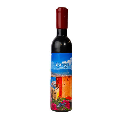 Toptan Alanya Temalı Myros Şişe Şekilli Tirbüşon Açacak 115x25x25 mm - 7