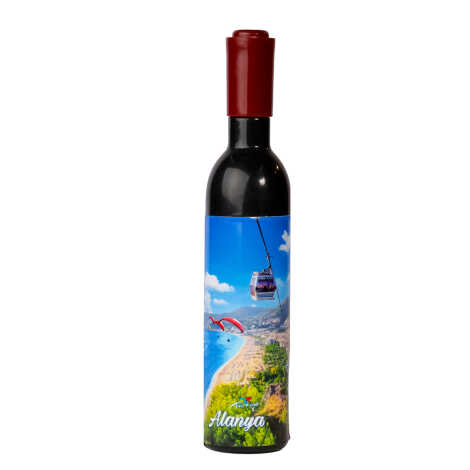Toptan Alanya Temalı Myros Şişe Şekilli Tirbüşon Açacak 115x25x25 mm - 1