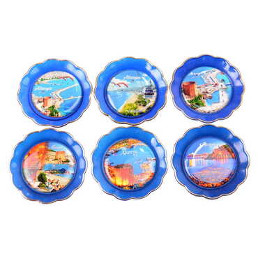 Toptan Alanya Temalı Myros Tabak Magnet 73 mm - 3