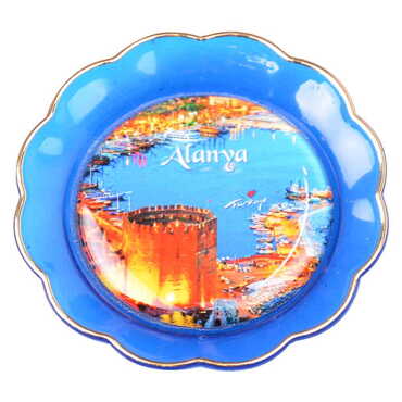 Toptan Alanya Temalı Myros Tabak Magnet 73 mm - 6