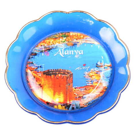 Toptan Alanya Temalı Myros Tabak Magnet 73 mm - 6