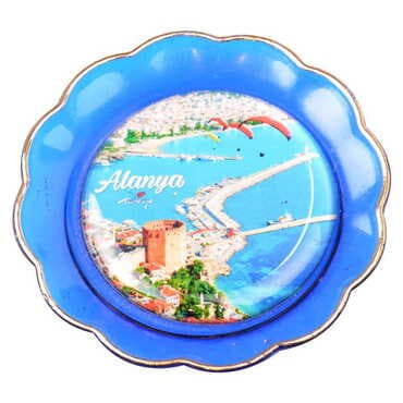 Toptan Alanya Temalı Myros Tabak Magnet 73 mm - 5