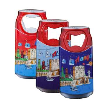 Toptan Alanya Temalı Myros Teneke Kutu Açacak Magnet 43x80 mm - 3