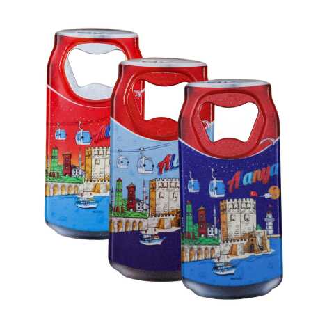 Toptan Alanya Temalı Myros Teneke Kutu Açacak Magnet 43x80 mm - 3