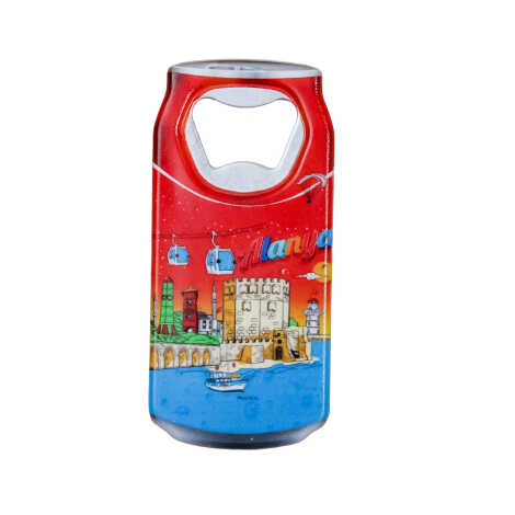 Toptan Alanya Temalı Myros Teneke Kutu Açacak Magnet 43x80 mm - 5