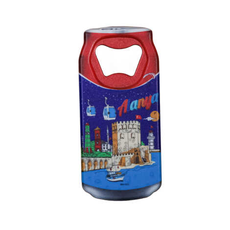 Toptan Alanya Temalı Myros Teneke Kutu Açacak Magnet 43x80 mm - 6