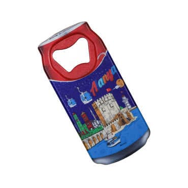 Alanya Themed Customised UV Printed Coca Cola Bottle Shape Plastic Base Bottle Opener 43x80 mm - 2