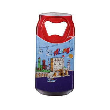 Alanya Themed Customised UV Printed Coca Cola Bottle Shape Plastic Base Bottle Opener 43x80 mm - 4