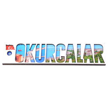 Toptan Alanya Temalı Myros Yazı Ahşap Magnet - 8