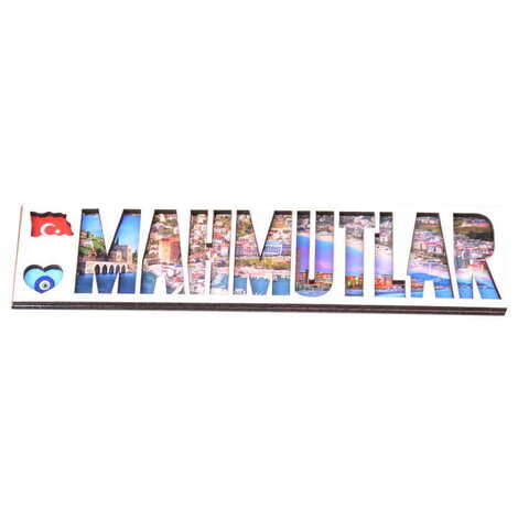 Toptan Alanya Temalı Myros Yazı Ahşap Magnet - 10
