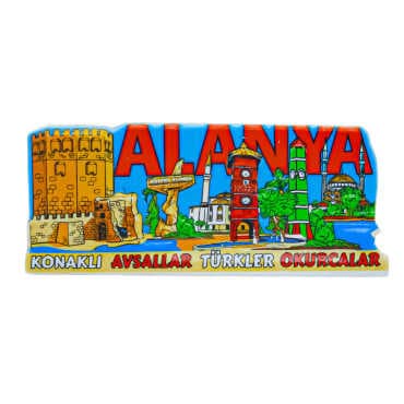 Alanya Themed Myros Local Polyester Refrigerator Magnet