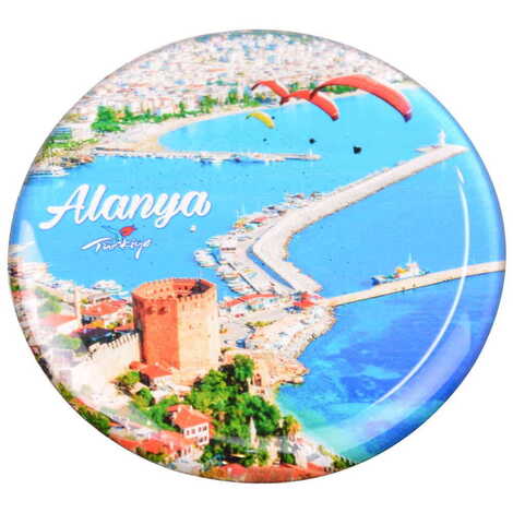 Toptan Alanya Temalı Myros Yuvarlak Magnet 67 mm - 8