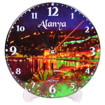Alanya Themed Epoxy Wall Clock Home Decoration 17 Cm - 4