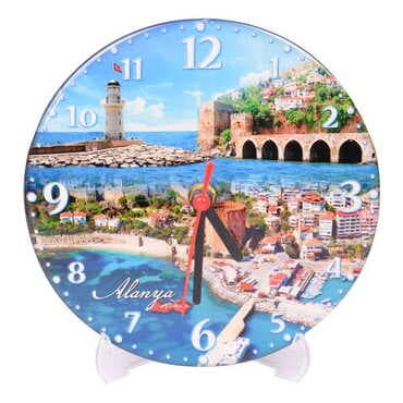Alanya Themed Epoxy Wall Clock Home Decoration 17 Cm - 6
