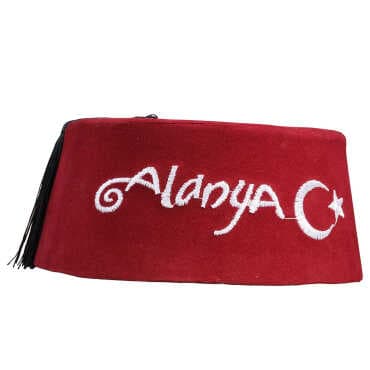 Alanya Themed Embroidered Fez