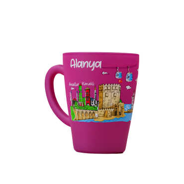 Alanya Temalı Oval Cam Kupa 27 Cl - 5