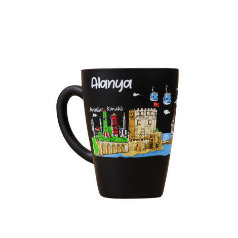 Alanya Temalı Oval Cam Kupa 27 Cl - 6