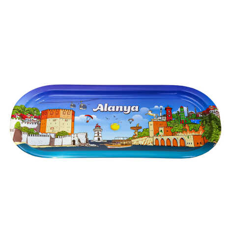 Alanya Temalı Oval Tepsi (35X16 Cm) - 2