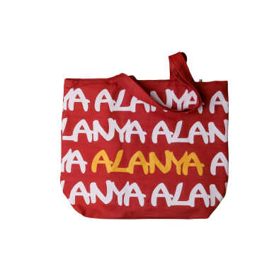 Alanya Temalı Plaj Çantası Kalpli - Myros