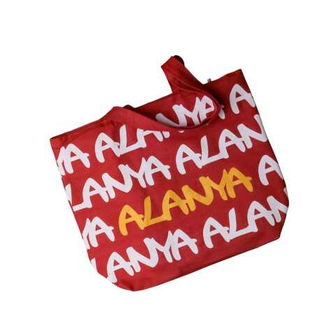 Alanya Temalı Plaj Çantası Kalpli - 13