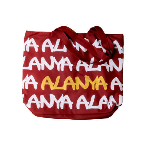 Alanya Temalı Plaj Çantası Kalpli - 3