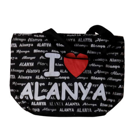 Alanya Temalı Plaj Çantası Kalpli - 4