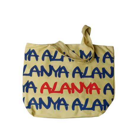 Alanya Temalı Plaj Çantası Kalpli - 12