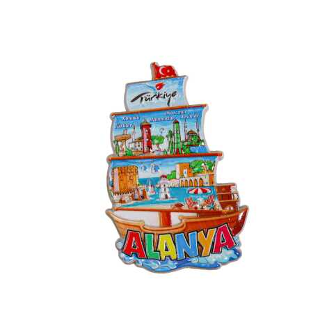 Toptan Alanya Temalı Polyester Magnet - 6
