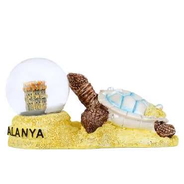 Alanya Themed Polyester Pearl Caretta Keychain 45 mm
