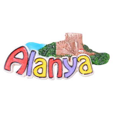 Toptan Alanya Temalı Polyester Magnet - Thumbnail