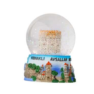 Alanya Themed Polyester Snow Globe 65 mm - Standart - 2