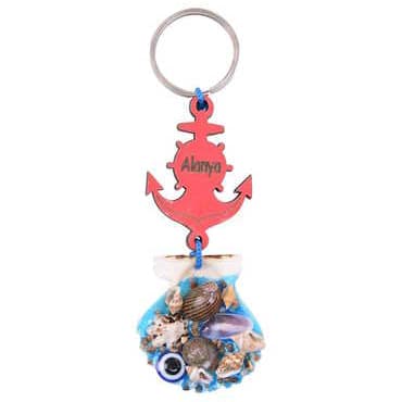 Alanya Themed Sea Shell Shaking Keychain - 7