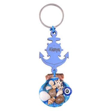 Alanya Themed Sea Shell Shaking Keychain - 8