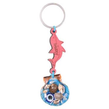Alanya Themed Sea Shell Shaking Keychain - 9