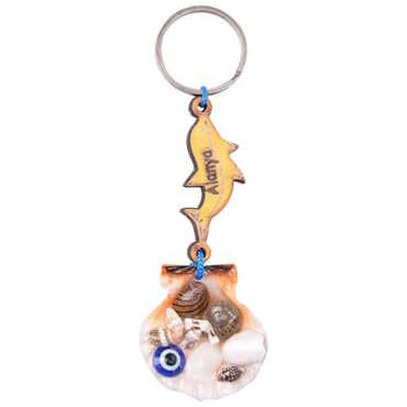 Alanya Themed Sea Shell Shaking Keychain - 10