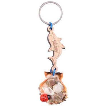Alanya Themed Sea Shell Shaking Keychain - 11
