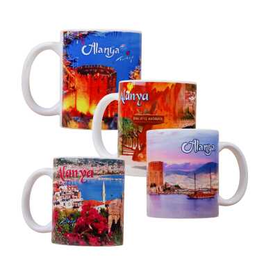 Toptan Alanya Temalı Seramik Özel Baskılı Kupa 80x95 mm - 3