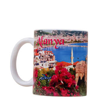 Toptan Alanya Temalı Seramik Özel Baskılı Kupa 80x95 mm - 7