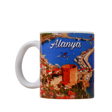 Toptan Alanya Temalı Seramik Özel Baskılı Kupa 80x95 mm - 8