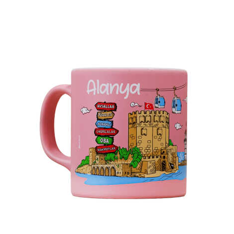 Toptan Alanya Temalı Seramik Renkli Baskılı Kupa 82x90 mm - 6