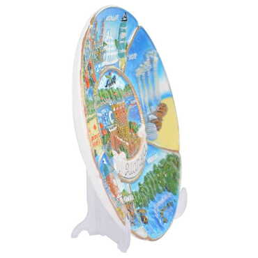 Alanya Themed Local Themed Ceramic Crystal Plate 20 cm - 2