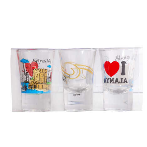 Alanya Temalı Üçlü Shot Bardak - 2