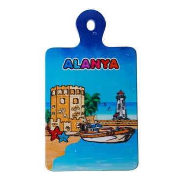 Alanya Themed UV Printed Rectangular Hanging Trivet