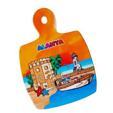 Alanya Temalı Uv Baskılı Kare Askılı Nihale - 2
