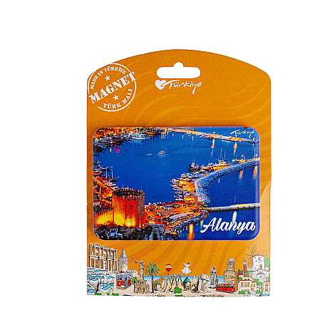 Alanya Temalı Uv Baskılı Kartonetli Plastik Magnet - 7